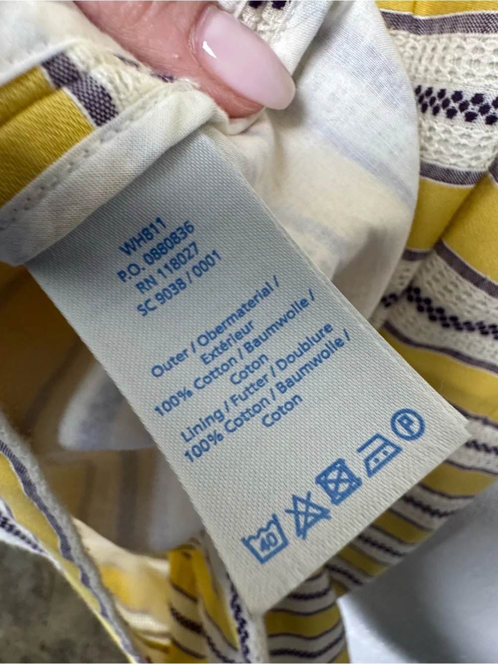 Boden Grace Yellow Purple Stripe Sheath Dress‎ sz Sleeveless Summer US 10 L